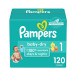 Diapers Size 1, 120 count – Pampers Baby Dry Disposable Diapers